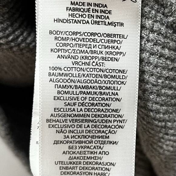 Polo Ralph Lauren Mens Thermal Waffle Knit Long Sleeve Hoodie Size L Gray Preppy - Picture 6 of 7